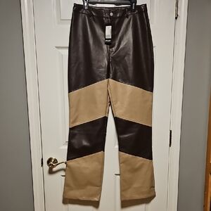 Nasty Gal Brown Colorblock Pants